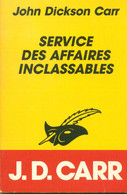 JOHN DICKSON CARR Service Des Affaires Inclassables 1940 - Le Masque