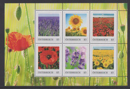 Österreich  Block  Sommerblumen Aus Markenheft Postfrisch - Private Stamps