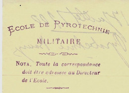 1900 ECOLE  PYROTECHNIE MILITAIRE Bourges Cher APPEL OFFRES CUVES  ROBINETS GRE  > Briqueterie  VAIRET BAUDOT Ciry Le N. - Historische Documenten