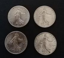 4 Pièces. 1 Francs. 1917(2x).1918. 1919. - H. 1 Franc