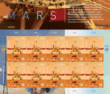 UN 2022 United Nations Planet Mars , Solar System, Rover, Satellite NASA Space, Sheet MNH (**) - Neufs