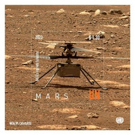 UN 2022 United Nations Planet Mars , Solar System, Rover , Satellite NASA Space, Sheet MNH (**) - Neufs