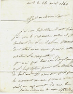 1864 De Auch  Timbre Empire G.C. 212 Pour Nogaro à Trie Sur Baïse Hautes Pyrénées Famille « Ma Chère Sœur » - 1849-1876: Periodo Classico