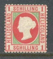 1873 HELIGOLAND 1 SCH. HAMBURG REPRINT MH * - Helgoland