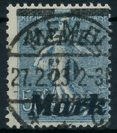 MEMEL 1923 Nr 123b Zentrisch Gestempelt Gepr. X416B96 - Klaipeda