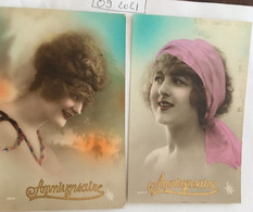 2 Cpa Fantaisie, Femmes, Anniversaire, éd Oliviery,(2279-2417), FM 1922 - Anniversaire