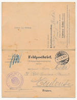 Carte Double Prisonnier Français - Camp De Limburg (Lahn) - 19/5/1915 - Censure Aigle - Oorlog 1914-18