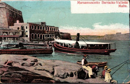 ! 1905 Alte Ansichtskarte Malta , Marsamuscetto Barracks Valetta - Malte