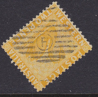 Western Australia 2d Yellow Swan Barred F Cancel Perf. 14 Wmk. CA - Used Stamps