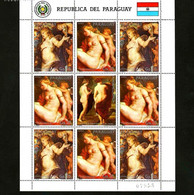 Paraguay 1987 Rubens Painting Human Body Art Painting，MS MNH - Paraguay