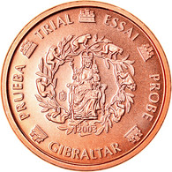 Gibraltar, Médaille, 1 C, Essai Trial, 2003, Paranumismatique, FDC, Copper - Privatentwürfe