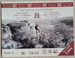 Greece / Holly Monastery Of The Great Meteoro - Ticket - Toegangskaarten