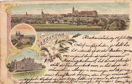 880/ Litho Krakowa, 1899, Teatr, Kosciot Paulinow - Pologne