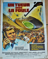 Affiche Originale Film Un Tueur Dans La Foule Charlton Heston 1976  Format 53 X 40cm - Affiches & Posters