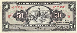 Ecuador P.122  50 Sucres 1988 Unc - Ecuador
