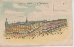 (Carte-réponse Commerciale) Vues De PARIS  LA SAMARITAINE (+ Code-réponse En Pointillé à Découper)  En Couleurs - Winkels