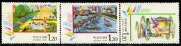 CC2128 Russia 1999 Children's Painting Bridges, Etc. 3V MNH - Ungebraucht
