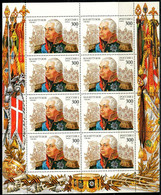 CC2147 Russia 1995 Marshal Kutuzov Sheet MNH - Unused Stamps