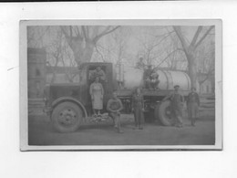 11 SALLELES  D'AUDE - CARTE PHOTO -  CAMION CITERNE DE VIN  LE LONG DU CANAL - RARETE - Salleles D'Aude