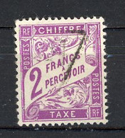 FR - TAXE - N° 42  Type Duval  (o)  2f  Violet Cote 1,2  BE   2 Scans - 1859-1955 Oblitérés