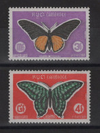 Cambodge - N°225 + 226 - Papillons - Cote 10.05€ - * Neufs Avec Trace De Charniere - Cambodja