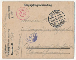Lettre Prisonnier Français - Camp De Soltau Z (Hannover) - 11/10/1916 - Censure P 24 - 1. Weltkrieg 1914-1918