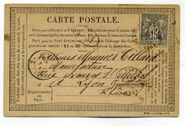 Carte Précurseur / T16 Castelsarrazin + BM Boite Mobile / Ecrite De Beaumont De Laumagne / Dept 85 Tarn Et Garonne /1876 - 1849-1876: Période Classique