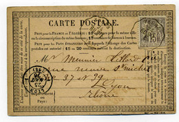 Carte Précurseur / Convoyeur Station FEURS - Ligne N°336 Roanne à St Etienne / Dept 84 Loire / 1876 - 1849-1876: Classic Period