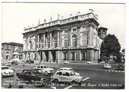 15775IT - TORINO PALAZZO MADAMA SEDE DEL SENATO SUBALPINO ANIMATA AUTO CAR FIAT SEICENTO FIAT 1100 ANNO 1950 CIRCA - Palazzo Madama