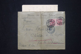 ALLEMAGNE - Enveloppe + Contenu De L 'Hôtel  Du Nord De Köln Pour Un Baron En France En 1891 - L 119630 - Cartas