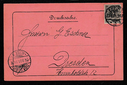 DR- 1901, Drucksache In EF Nach Dresden - Lettres