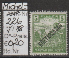 1918 - UNGARN - FM/DM "Schnitter" 5 F  Grün - **  Postfrisch - S.Scan  (hu 226) - Unused Stamps