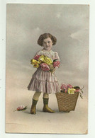 BAMBINA CON ROSE 1913 - VIAGGIATA FP - Portraits