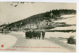 ST GENES MALIFAUX (42) , Route De Planfoy (Février 1907) - Andere Gemeenten