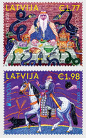 Latvia Lettland 2022 Europa CEPT Stories And Myths Set 2 Stamps Mint - 2022