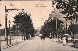 ! [57] Cpa Metz , Römer Allee, Avenue Serpenoise, Tram, 1908 - Metz