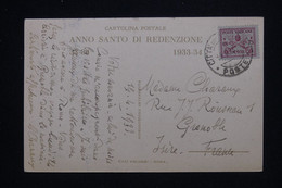 VATICAN - Carte Postale Du Vatican En 1933 Pour La France - L 119680 - Storia Postale