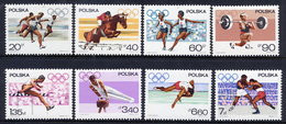 POLAND 1967 Olympic Sports MNH / **.  Michel 1761-68 - Nuevos