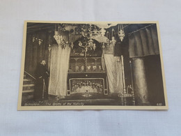 ANTIQUE POSTCARD PALESTINE BETHLEHEM - THE GROTTO OF THE NATIVITY UNUSED - Palestine