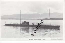 Delcampe - RUBIS,   Sous-marin,  1935 - Unterseeboote