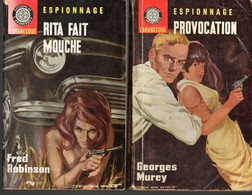 2 Romans Espionnage De 1965 Et 1966* Editions De L'Arabesque  Provocation & Rita Fait Mouche N: 472 - Editions De L'Arabesque