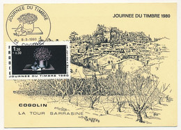 FRANCE => Carte Locale "Journée Du Timbre" 1980 - 83 COGOLIN - La Lettre à Mélie - 8/3/1980 - Brieven En Documenten