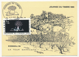 FRANCE => Carte Locale "Journée Du Timbre" 1980 - 83 COGOLIN - La Lettre à Mélie - 8/3/1980 - Cartas & Documentos