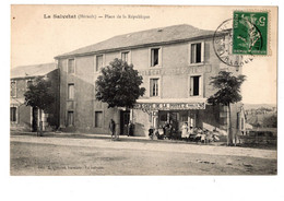 Cpa(34) La Salvetat  Place De La Rèpublique  (cafe De La Poste.)(carte  Ra...) - La Salvetat