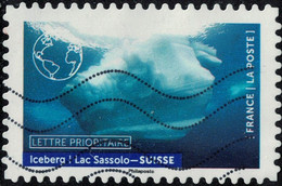 France 2022 Oblitéré Used Notre Planète Bleue Iceberg Lac Sassolo Suisse - Gebraucht