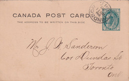 CANADA 1898   ENTIER POSTAL/GANZSACHE/POSTAL STATIONERY CARTE DE WINDSOR - 1860-1899 Regno Di Victoria