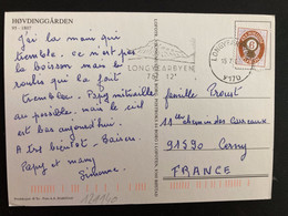 CP Pour La FRANCE TP 9 OBL.MEC.15 7 02 LONGYEARBYEN - Lettres & Documents