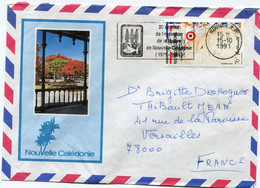 NOUVELLE-CALEDONIE LETTRE PAR AVION DEPART NOUMEA 15-10-1991 POUR LA FRANCE - Briefe U. Dokumente