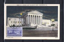 ✅ 1951 " COUR SUPREME / WASHINGTON " Sur Carte Maximum Des ETATS UNIS N° YT 543 Voir Les Scans CM - Maximum Cards