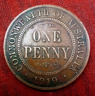 AUSTRALIE ONE PENNY 1919 , Agomeza - Penny